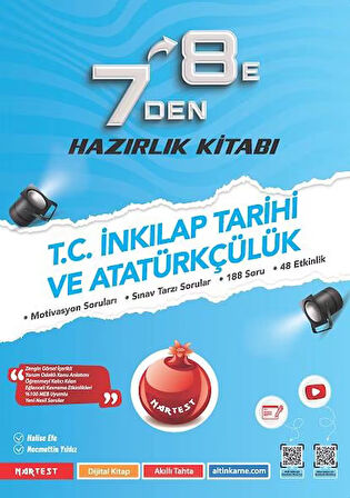 Nartest Yayınları 7 Den 8 E T.c. İnkılap Tarihi Ve Atatürkçülük Hazırlık Kitabı