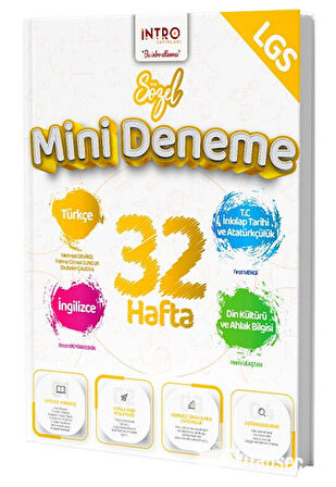 8. Sınıf LGS Sözel 32 Hafta Mini Deneme İntro Yayınları