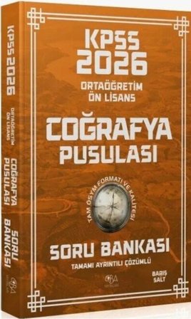 2026 KPSS Lise Ortaöğretim Ön Lisans Coğrafya Pusulası Soru Bankası CBA Yayınları