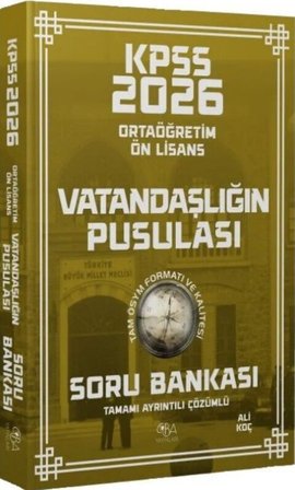 2026 KPSS Lise Ortaöğretim Ön Lisans Vatandaşlık Vatandaşlığın Pusulası Soru Bankası CBA Yayınları