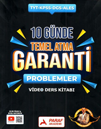 Paraf Yayınları TYT Problemler Z Takımı 10 Günde Temel Atma Garanti Video Ders Kitabı