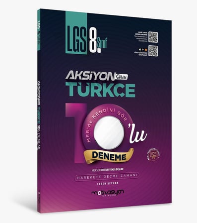 Motivasyon LGS 8. Sınıf Aksiyon Türkçe 10'lu Genel Deneme