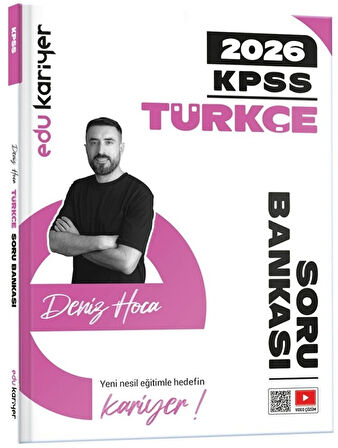 EDU Kariyer 2026 KPSS Türkçe Soru Bankası Çözümlü - Deniz Bozkurt EDU Kariyer