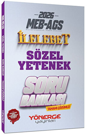 Yönerge 2026 MEB-AGS Sözel Yetenek İlelebet Soru Bankası Çözümlü Yönerge Yayınları