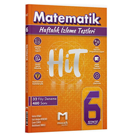 6. Sınıf Matematik HİT Deneme Sınavı Mozaik Yayınları