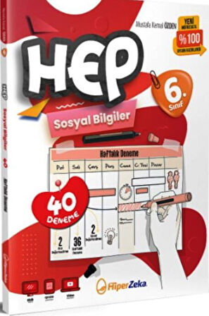 6. Sınıf Hep Sosyal Bilgiler 40 Haftalık Deneme