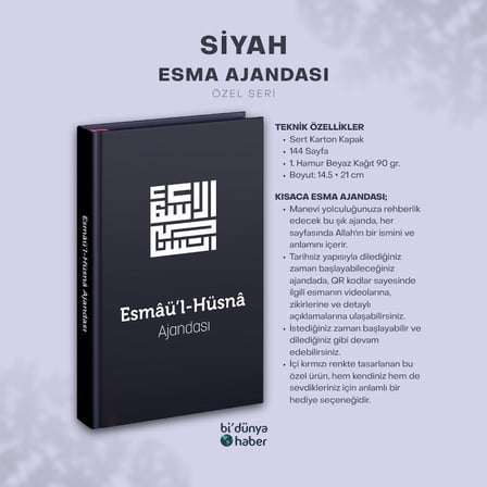 Esmaül Hüsna Ajandası - Özel Seri - Siyah