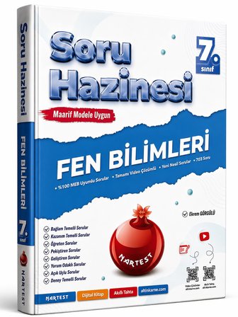 Nartest Yayınları 7. Sınıf Fen Bilimleri ve Mateamatik Soru Hazinesi Seti Yeni Müfredat(2 Kitap)