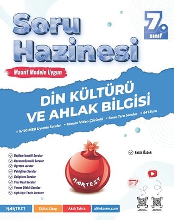7. Sınıf Din Kültürü Ve Ahlak Bilgisi Soru Hazinesi Nartest Yayınları