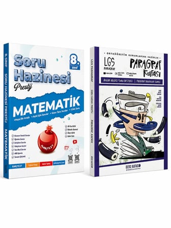 Nartest Yayınları 8.Sınıf Matematik Soru Hazinesi ve Ders Kafası 8.Sınıf Paragraf Soru Bankası Seti (2 Kitap)