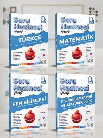 Nartest Yayınları 8.Sınıf Soru Hazinesi Türkçe-Matematik-Fen Bilimleri-İnkılap Tarihi Seti (4 Kitap)