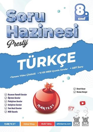 Nartest Yayınları 8.Sınıf Soru Hazinesi Türkçe-Matematik-Fen Bilimleri-İnkılap Tarihi Seti (4 Kitap)