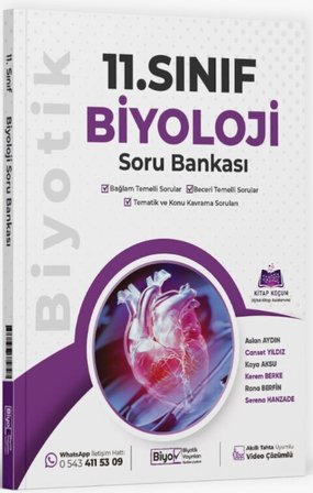Biyotik Yayınları Maarif Model 11. Sınıf Biyoloji Soru Bankası