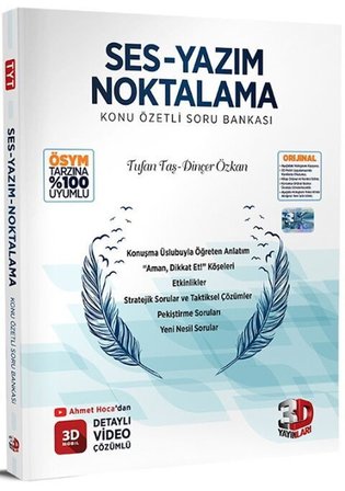 Ses Yazım Noktalama Konu Özetli Soru Bankası 3D Yayınları
