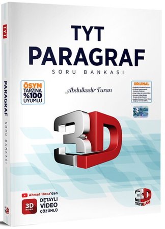 3D Yayınları TYT Paragraf Soru Bankası