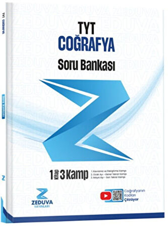 Coğrafyanın Kodları TYT Coğrafya 1 Kitap 3 Kamp Soru Bankası Zeduva Yayınları