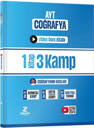 Zeduva Yayınları Coğrafyanın Kodları AYT Coğrafya 1 Kitap 3 Kamp Video Ders Kitabı