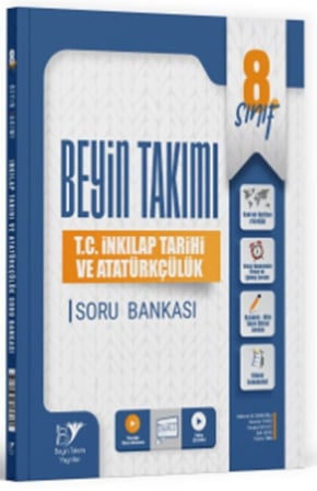 8. Sınıf T.C. İnkılap Tarihi ve Atatürkçülük Soru Bankası Beyin Takımı Yayınları