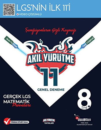 8. Sınıf LGS Matematik 11 Genel Deneme Akıl Yürütme Yayınları