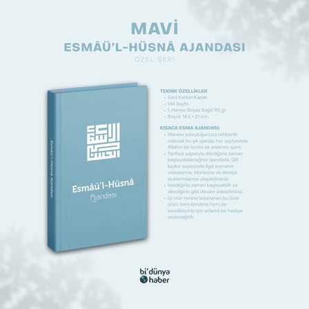 Esmaül Hüsna Ajandası - Özel Seri - Mavi