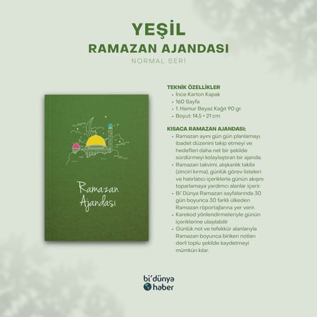 Ramazan Ajandası - Normal Seri - Yeşil
