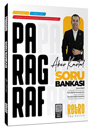 Retro 2025 KPSS ALES DGS TYT AYT Paragraf Soru Bankası Çözümlü - Aker Kartal Retro Yayıncılık