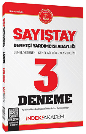 İndeks Akademi Sayıştay Denetçi Yardımcısı Adaylığı 3 Deneme Çözümlü İndeks Akademi