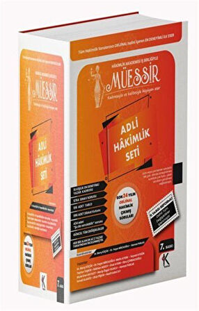 Müessir Adli Hakimlik Çıkmış Soru Bankası / Komisyon