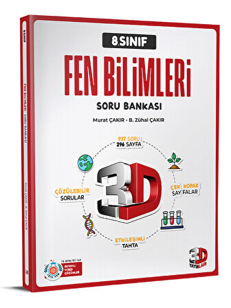 3D 2025 8. Sınıf Lgs Fen Bilimleri Soru Bankası