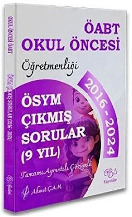 ÖABT MEB-AGS Okul Öncesi Öğretmenliği Çıkmış Sorular Son 9 Yıl Çözümlü