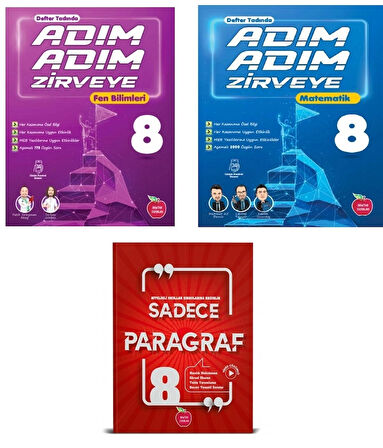 NEWTON 8.SINIF ADIM ADIM ETKİNLİKLİ KONU ANLATIMLI  SORU BANKALARI (MATEMATİK+FENBİLİMLERİ) + 8.SINIF SADECE PARAGRAF 3 LÜ SET