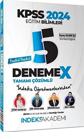 2024 KPSS Eğitim Bilimleri 5 DenemeX Fasikül Çözümlü İndeks Akademi