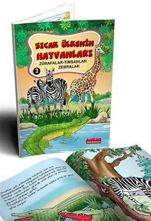 Sıcak Ülkenin Hayvanları 3 Zürafalar-Timsahlar-Zebralar