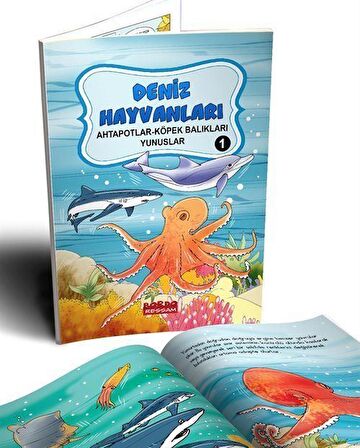 Deniz Hayvanları 1 Ahtapotlar-Köpek Balıkları-Yunuslar