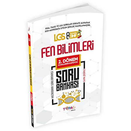 2024 8.Sınıf LGS Fen Bilimleri 2.DÖNEM Dijital Çözümlü Soru Bankası Topaç Yayınları