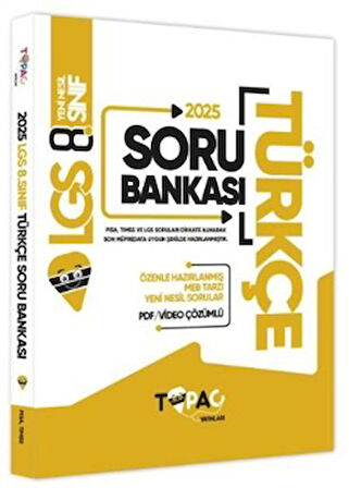 2025 8.Sınıf LGS Türkçe Yeni Nesil Soru Bankası PDF/Video Çözümlü