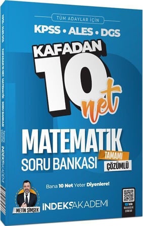 KPSS Matematik Kafadan 10 Net Soru Bankası Çözümlü İndeks Akademi