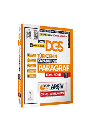 2025 DGS Kara Kutu PARAGRAF ve PROBLEMLER Çıkmış Soru Bankası 2li SET Konu Özetli Video/PDF Çözümlü