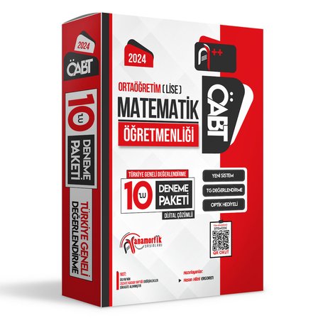 2024 ÖABT Ortaöğretim Lise Matematik Öğretmenliği Türkiye Geneli 10 Deneme Dijital Çözümlü