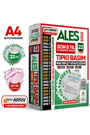 2025 Ales Ösym Tıpkı Basım En Ekonomik Çıkmış Soru 22li Deneme Paketi Dijital Çözüm Türkiye Geneli
