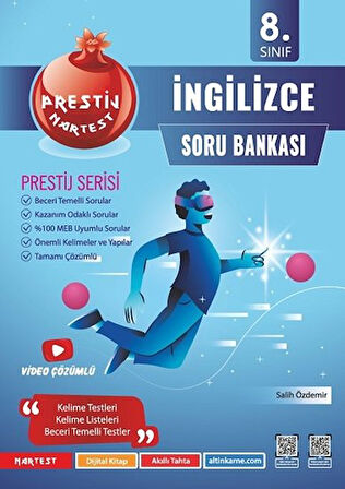 Nartest 8.Sınıf LGS Prestij İngilizce Soru Bankası - Güncellendi