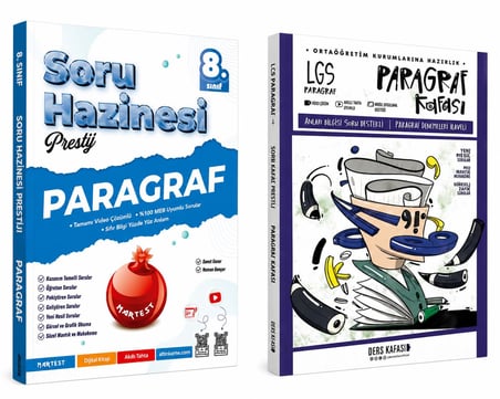 Nartest Yayınları 8.Sınıf Paragraf Soru Hazinesi ve Ders Kafası 8.Sınıf Paragraf Soru Bankası Seti (2 Kitap)