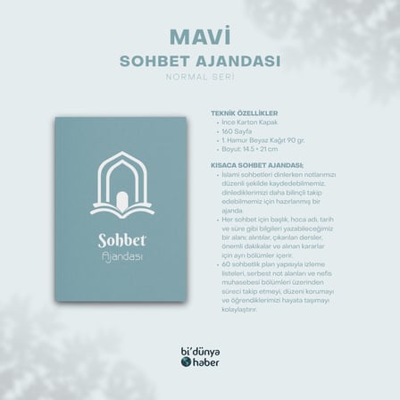 Sohbet Ajandası - Normal Seri - Mavi