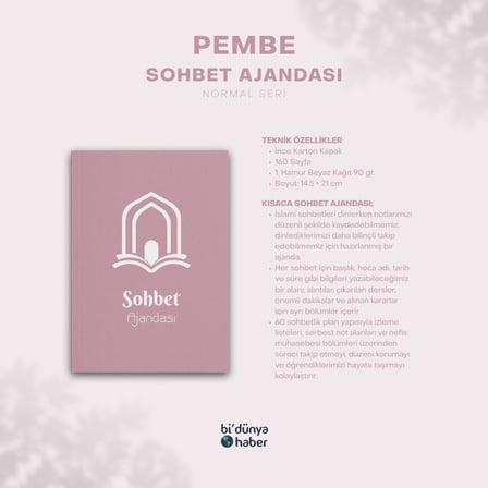 Sohbet Ajandası - Normal Seri - Pembe