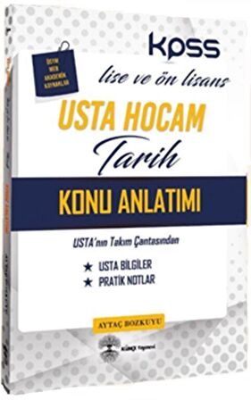 KPSS Tarih Lisans ve Ön Lisans Usta Hocam Konu Anlatımlı Künçe Yayınları