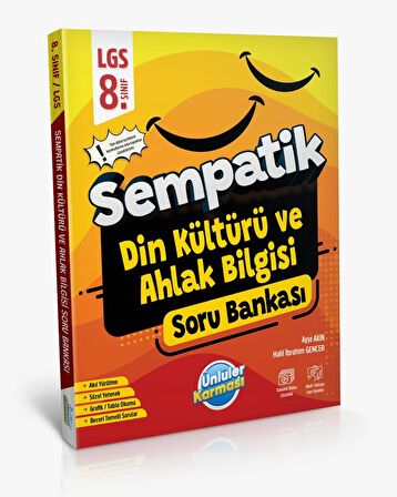 Ünlüler Yayınları 8. SINIF SEMPATİK SORU BANKASI DİN KÜLTÜRÜ VE AHLAK BİLGİSİ