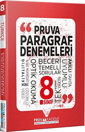 8. Sınıf Paragraf Deneme Pruva Akademi