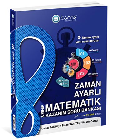 Çanta 8.Sınıf LGS Matematik Zaman Ayarlı Kazanım Soru Bankası - Yeni