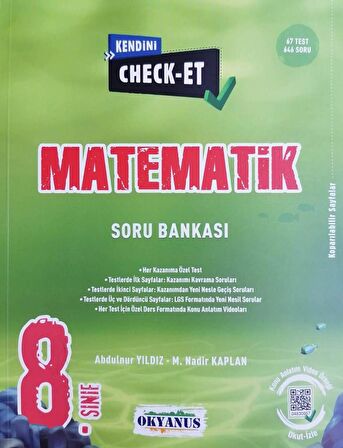 Okyanus 8.Sınıf LGS Kendini CHECK-ET Matematik Soru Bankası - Yeni