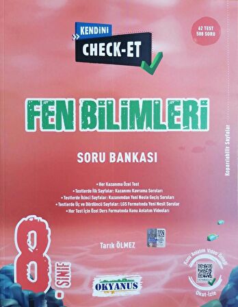 Okyanus 8.Sınıf LGS Kendini CHECK-ET Fen Bilimleri Soru Bankası - Kendini check et